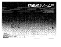 Yamaha M45 - Owners Manual 